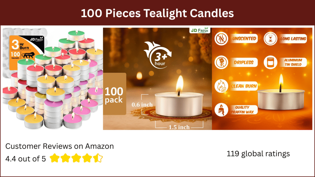 100 Pieces Tealight Candles