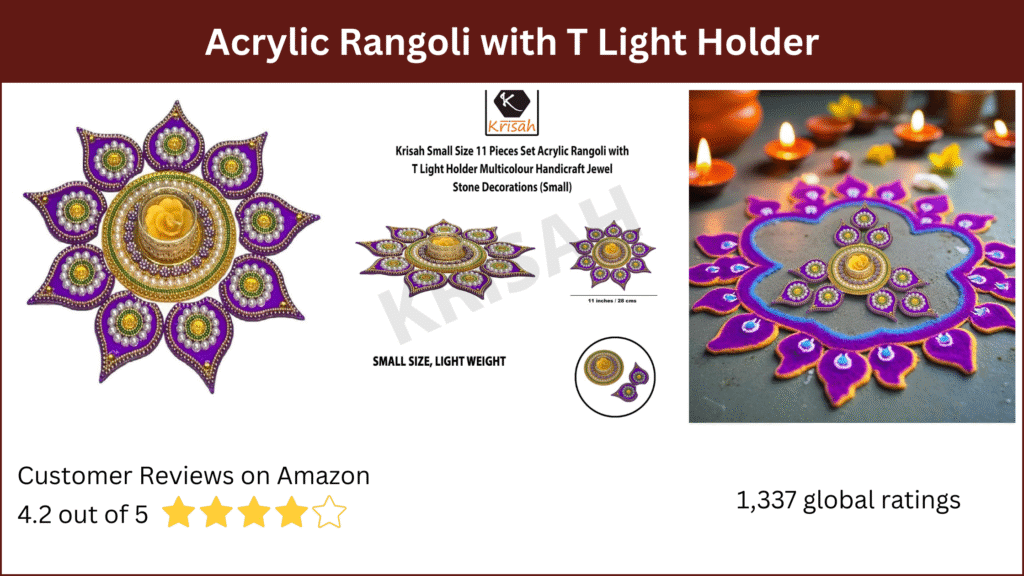 Acrylic Rangoli with T Light Holder