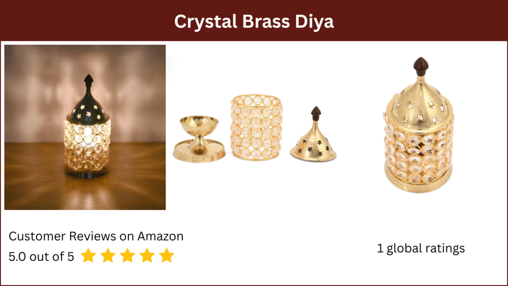 Crystal Brass Diya