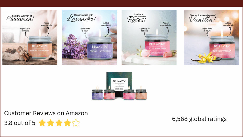 Bella Vita Organic Soy Wax Aroma Candles