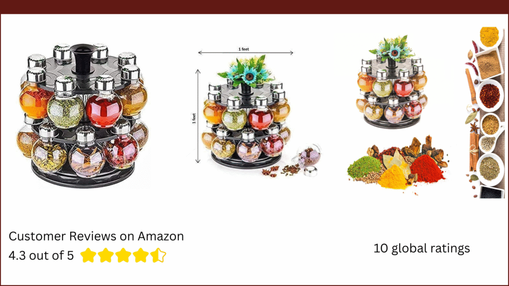 Multipurpose Unbreakable Plastic Big Revolving Spice Rack