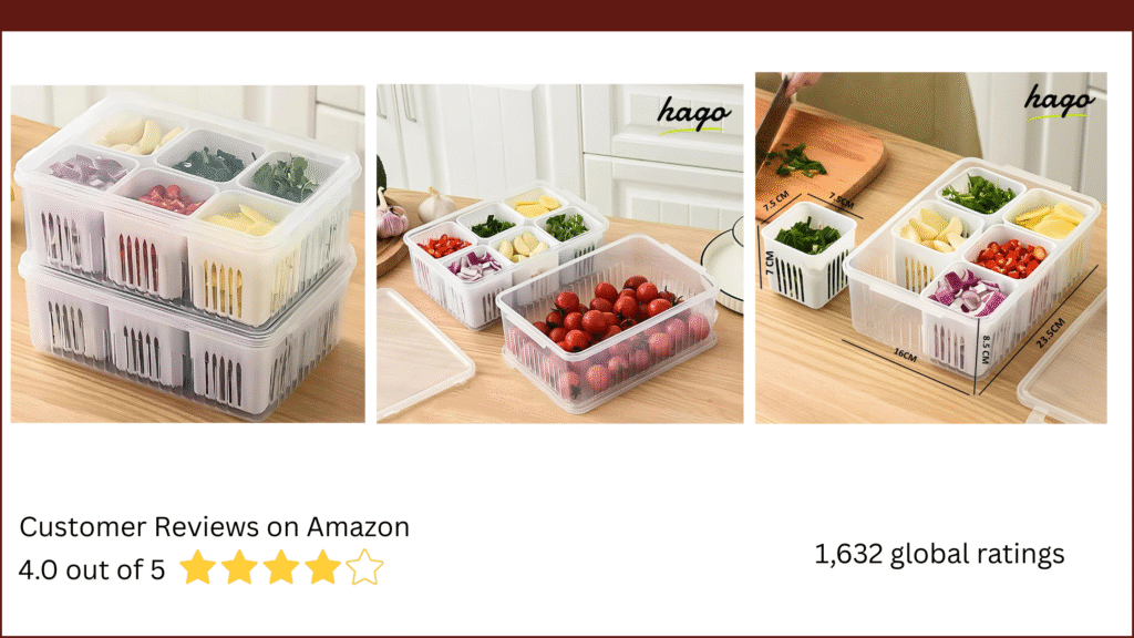 Plastic Storage Containers for Kitchen and Fridge Organisation