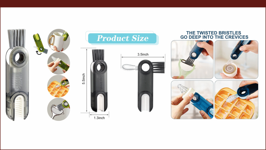 3-In-1 Cup Lid Brush Set