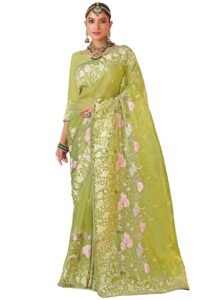 reception saree look