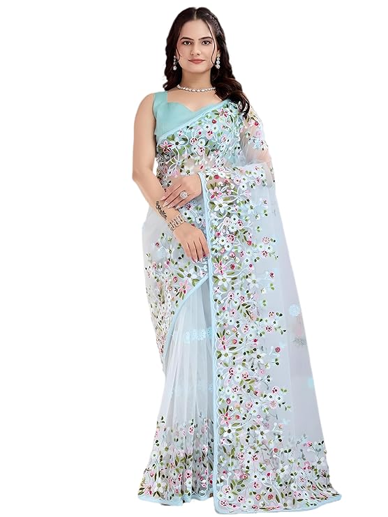 Chikankari Embroidered Saree