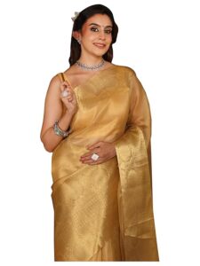 wedding saree gold