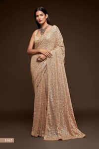 evening saree glam